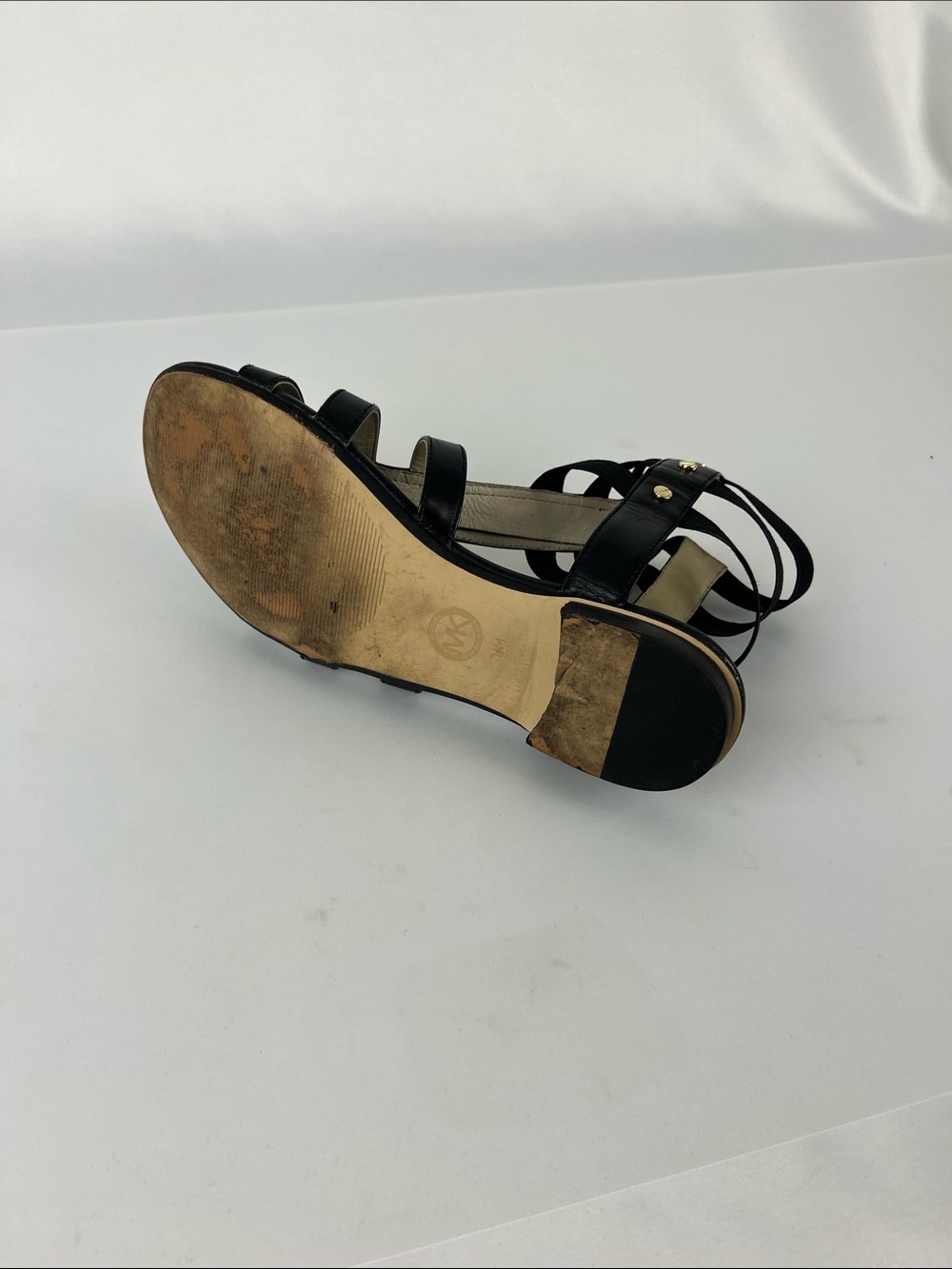 MICHAEL Michael Kors "Codie" Vachetta Leather Gladiator Sandals Size 7.5 - Picture 10 of 14